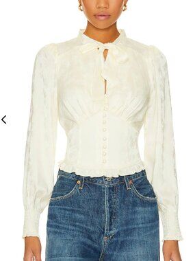 HEARTLOOM Hallie top - size M - color "ivory"